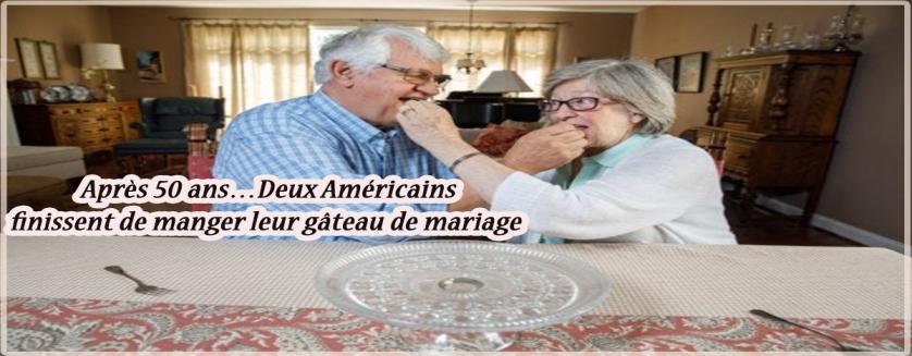  Après 50 ans…Deux Américains finissent de manger leur gâteau de mariage