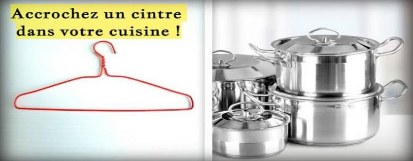 Accrochez un cintre dans votre cuisine !