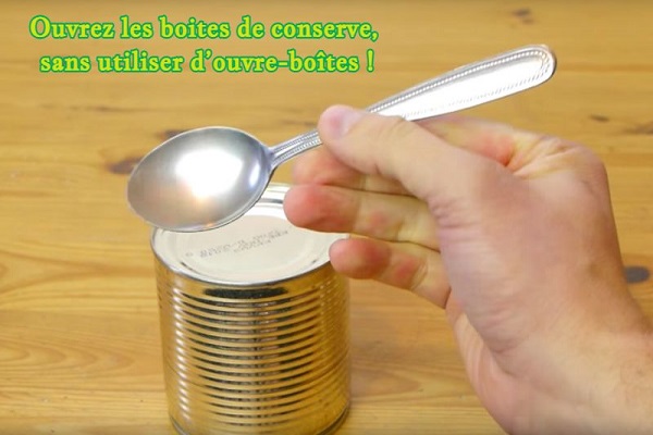 Ouvrez les boites de conserve, sans utiliser d’ouvre-boîtes !