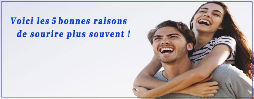 Voici les 5 bonnes raisons de sourire plus souvent !