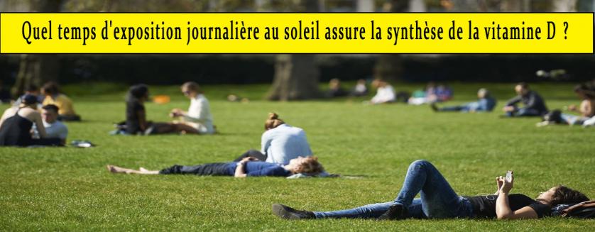 Quel temps d'exposition journalière au soleil assure la synthèse de la vitamine D ?